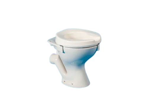 Ashby White Raised Toilet Seat With Lid - Image 3