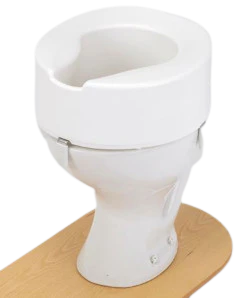 Ashby White Raised Toilet Seat With Lid - Image 4