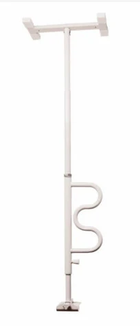 Bathtub Security Pole and Curve Grab Bar - White - Image 2
