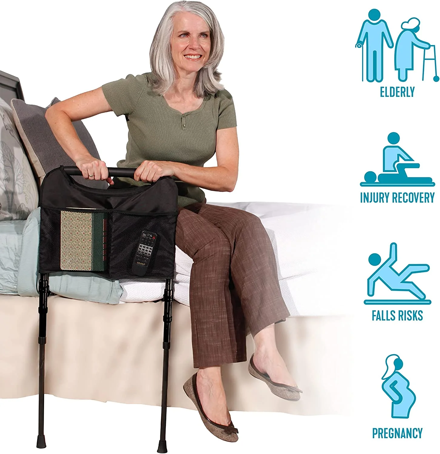Able Life Bedside Sturdy Rail with Legs - Image 6