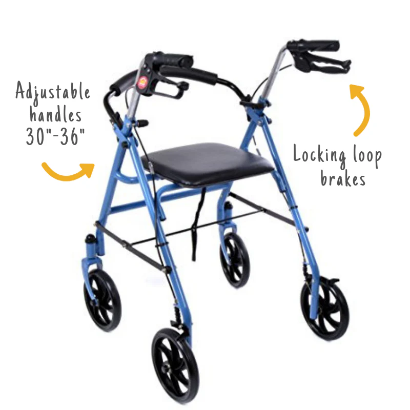 Blue Jay Four Wheel Rollator/Walker - Image 2