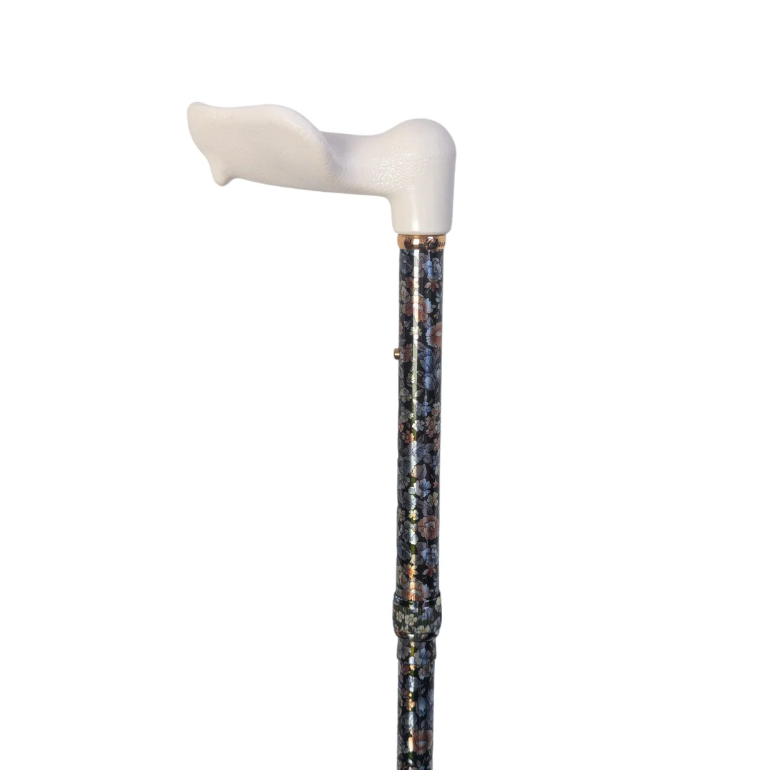 Classic Canes Folding Orthopaedic Cane - Autumn Gold - Left Hand