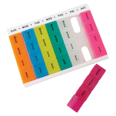 Colourful Week Day Multi Pill Dispenser - Image 2
