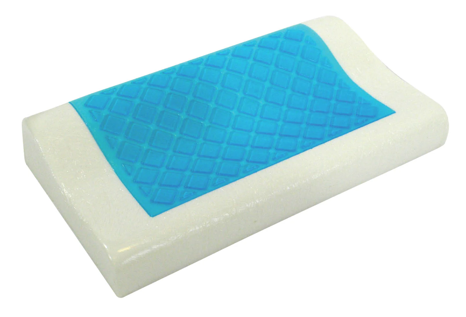 Cooling Gel Memory Foam Contour Pillow with Removable Velvet Cover - Image 2