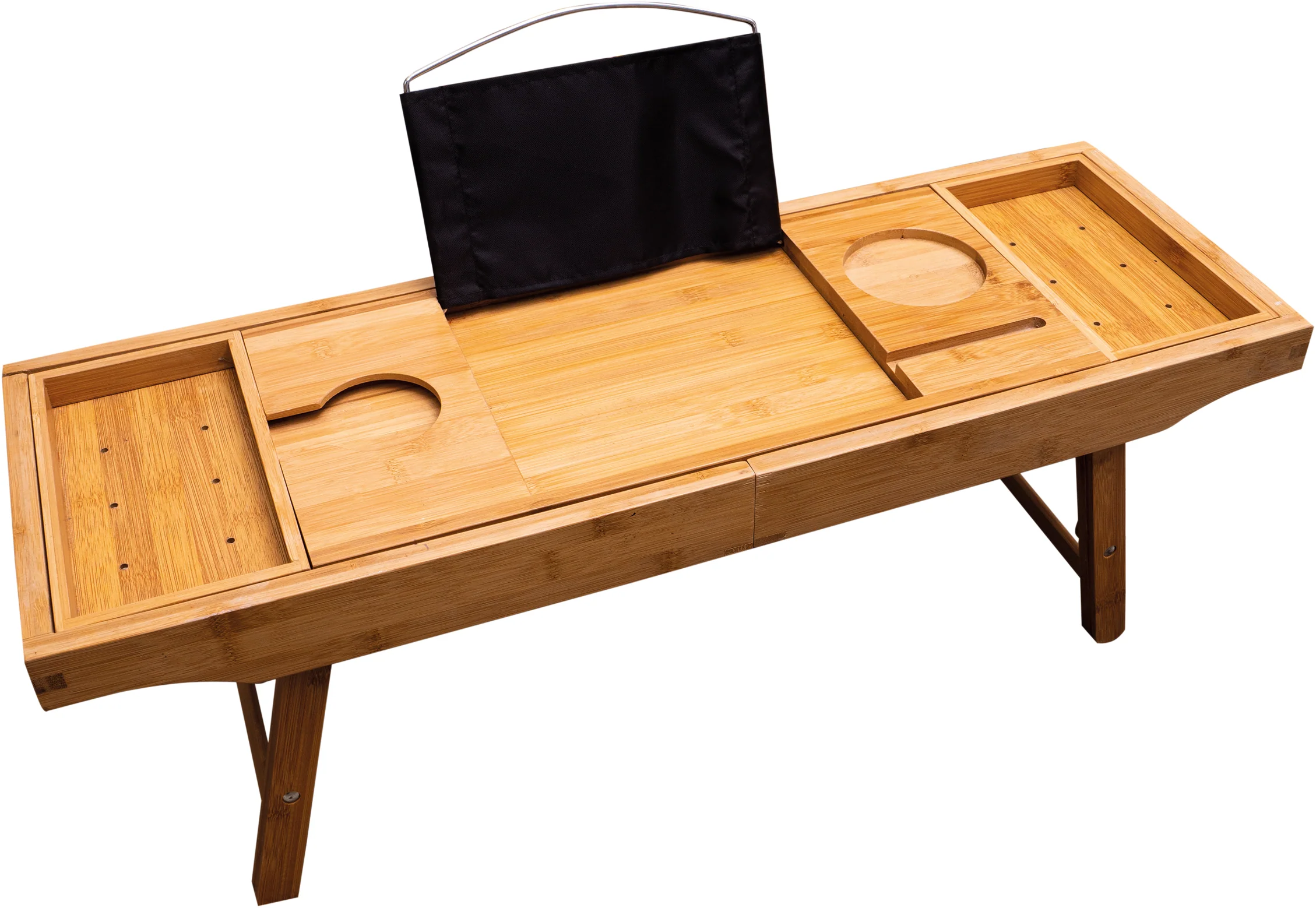 Bed and Bath Tray Table with Extending Sides and Legs - Image 3