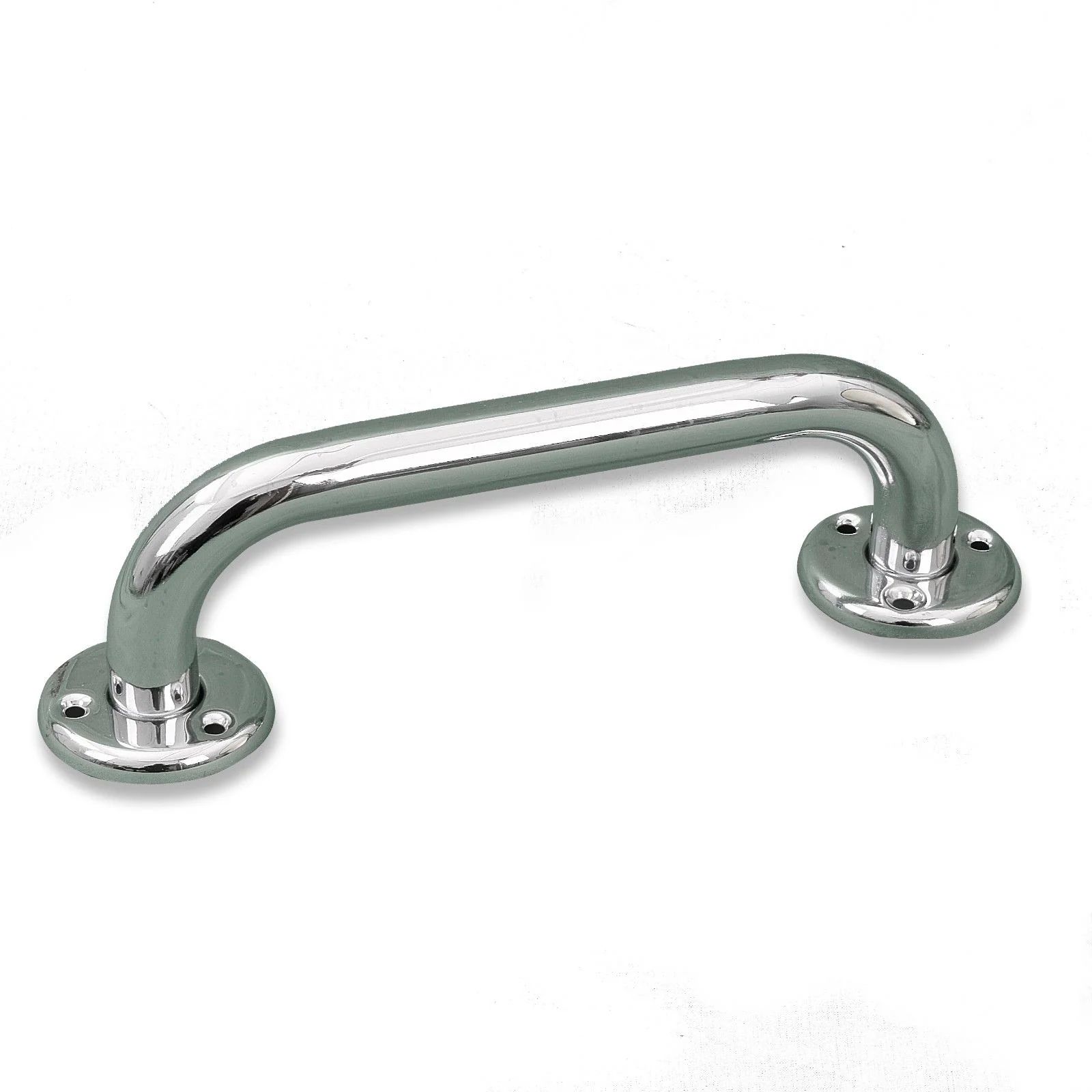 Curve-Ended Chrome Grab Bar - Mobility Straight Wall Bar - 11" (280mm)