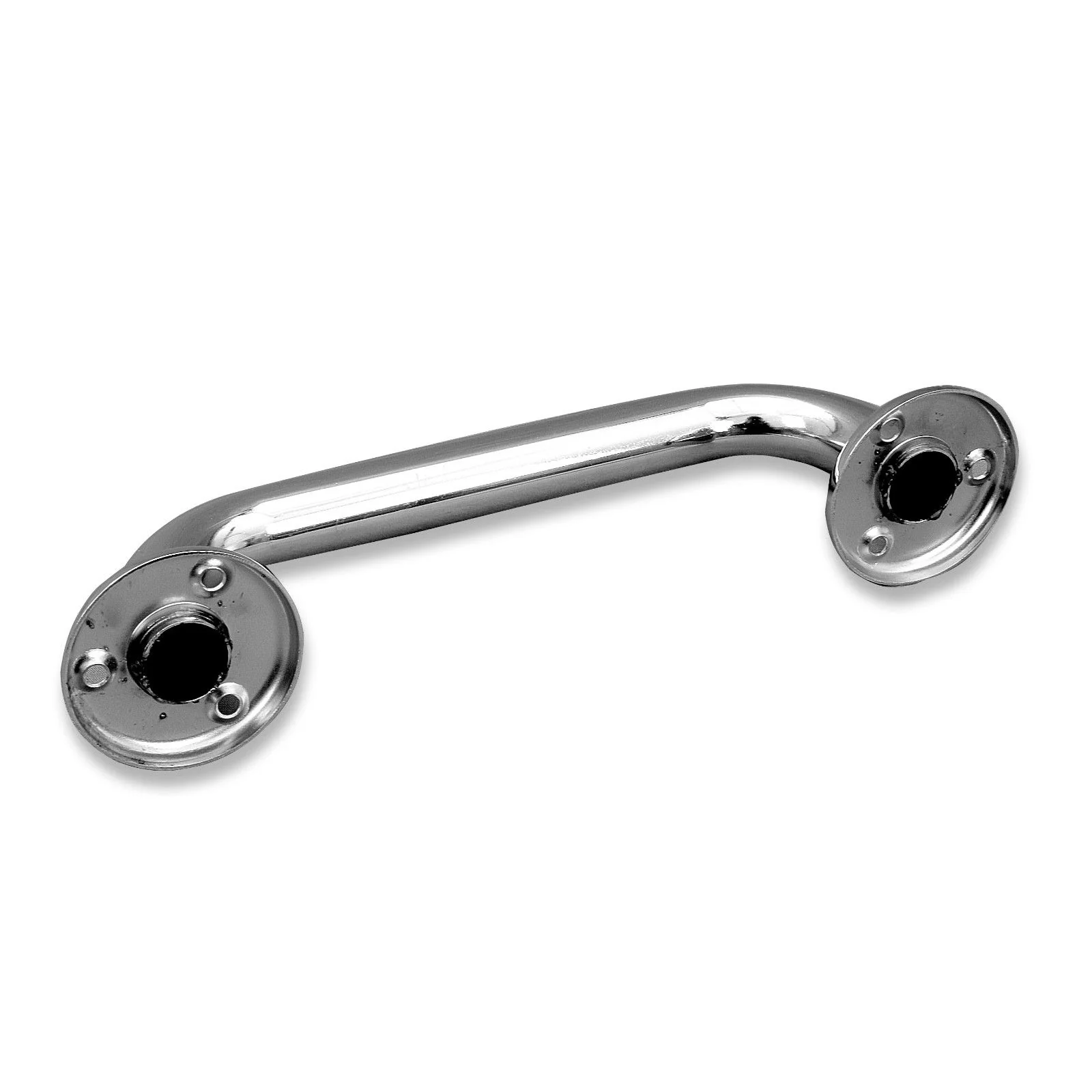 Curve-Ended Chrome Grab Bar - Mobility Straight Wall Bar - 11" (280mm) - Image 2