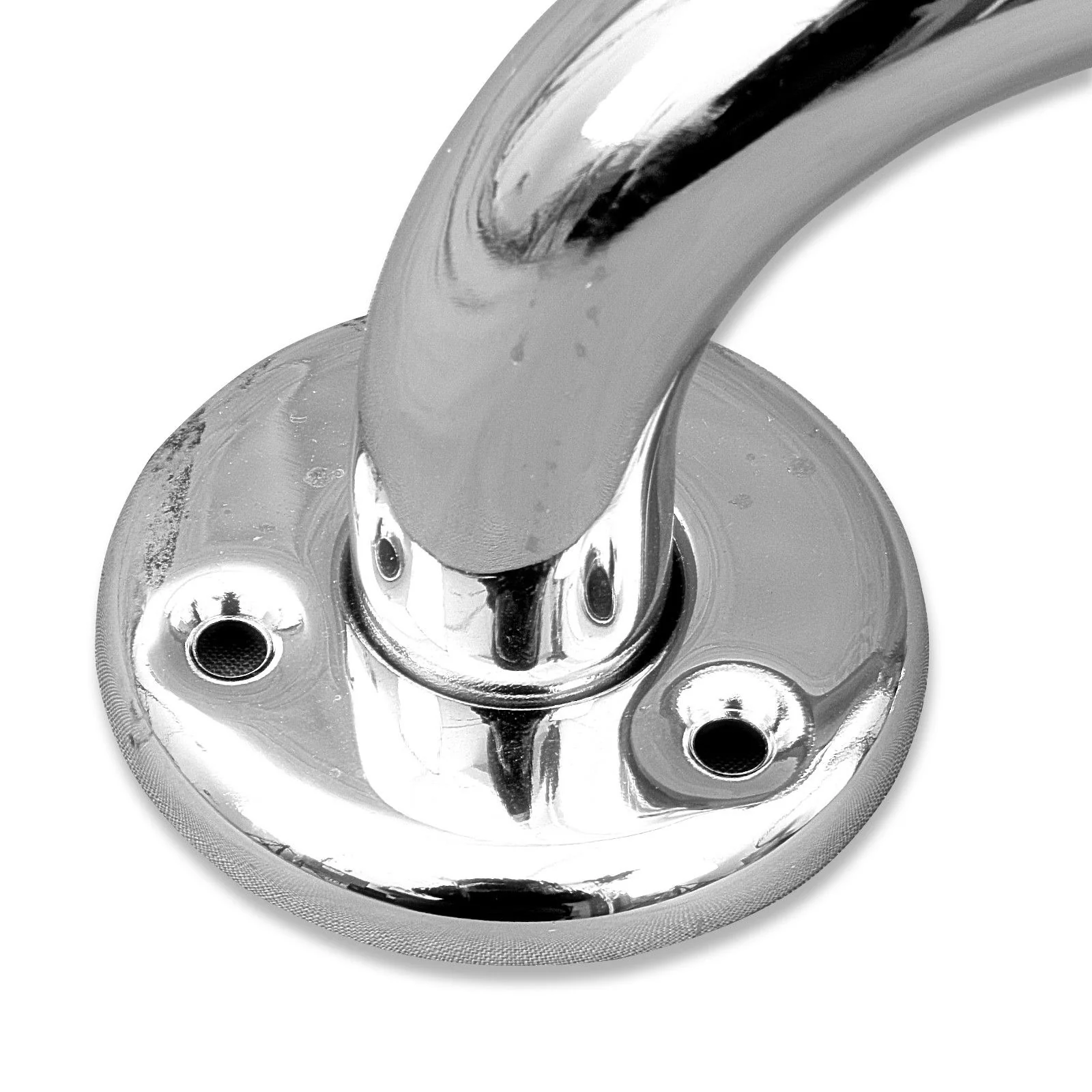 Curve-Ended Chrome Grab Bar - Mobility Straight Wall Bar - 11" (280mm) - Image 3
