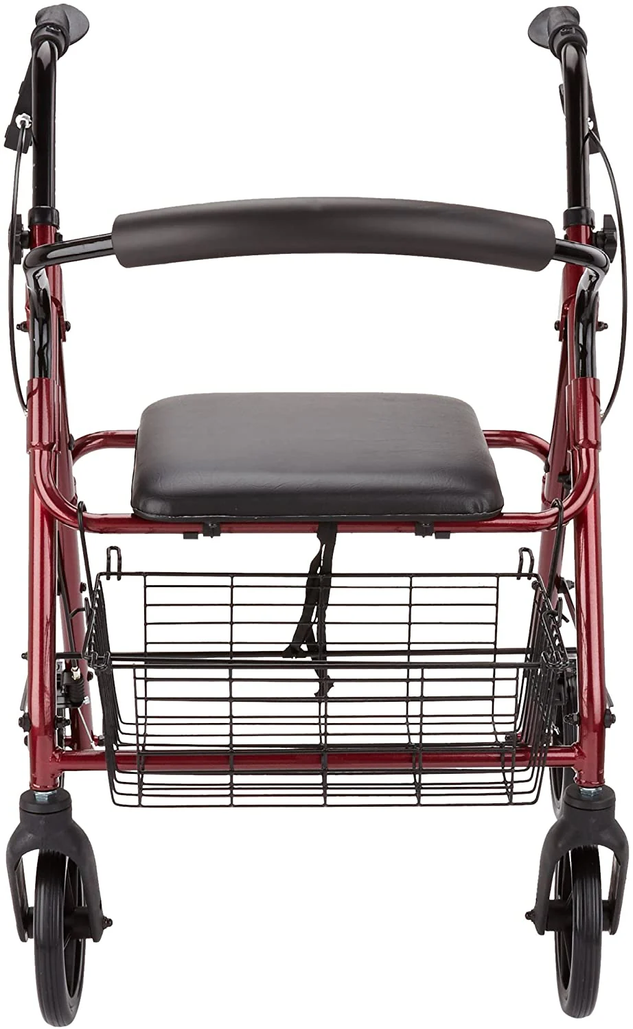 Days Four-Wheeled Rollator/Walker - Ruby Red or Silver - Image 2