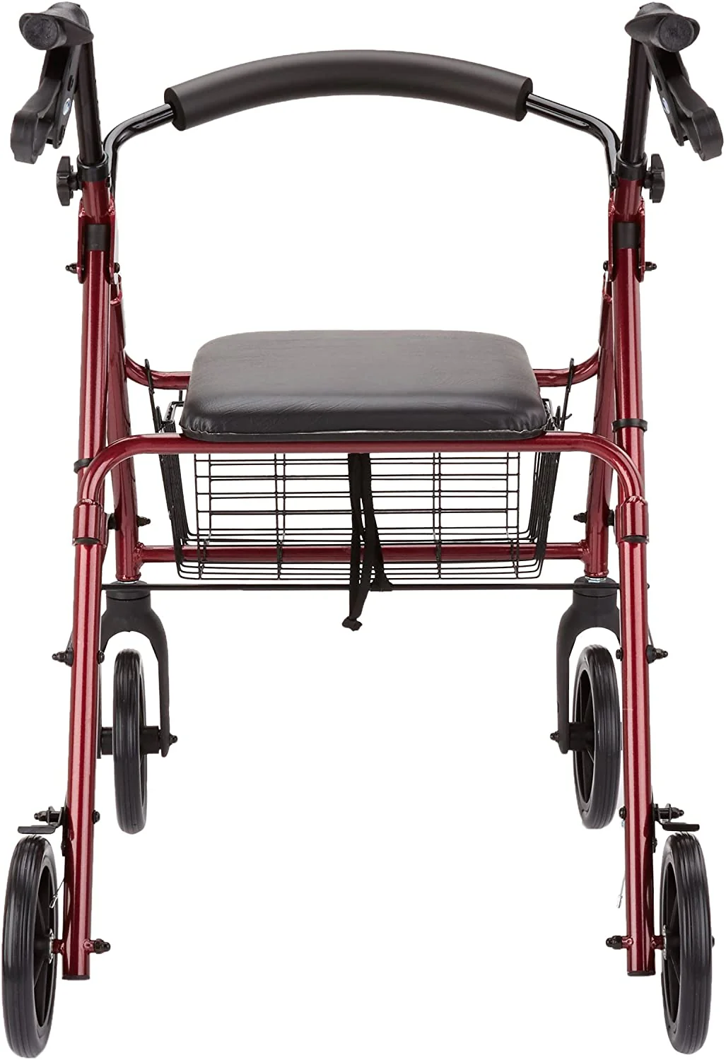 Days Four-Wheeled Rollator/Walker - Ruby Red or Silver - Image 3