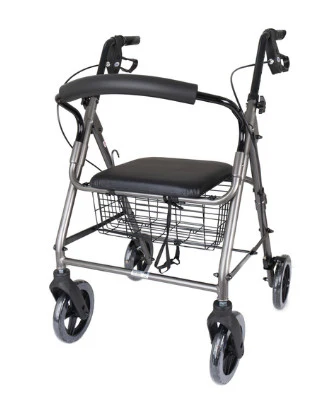 Days Four-Wheeled Rollator/Walker - Ruby Red or Silver - Image 5