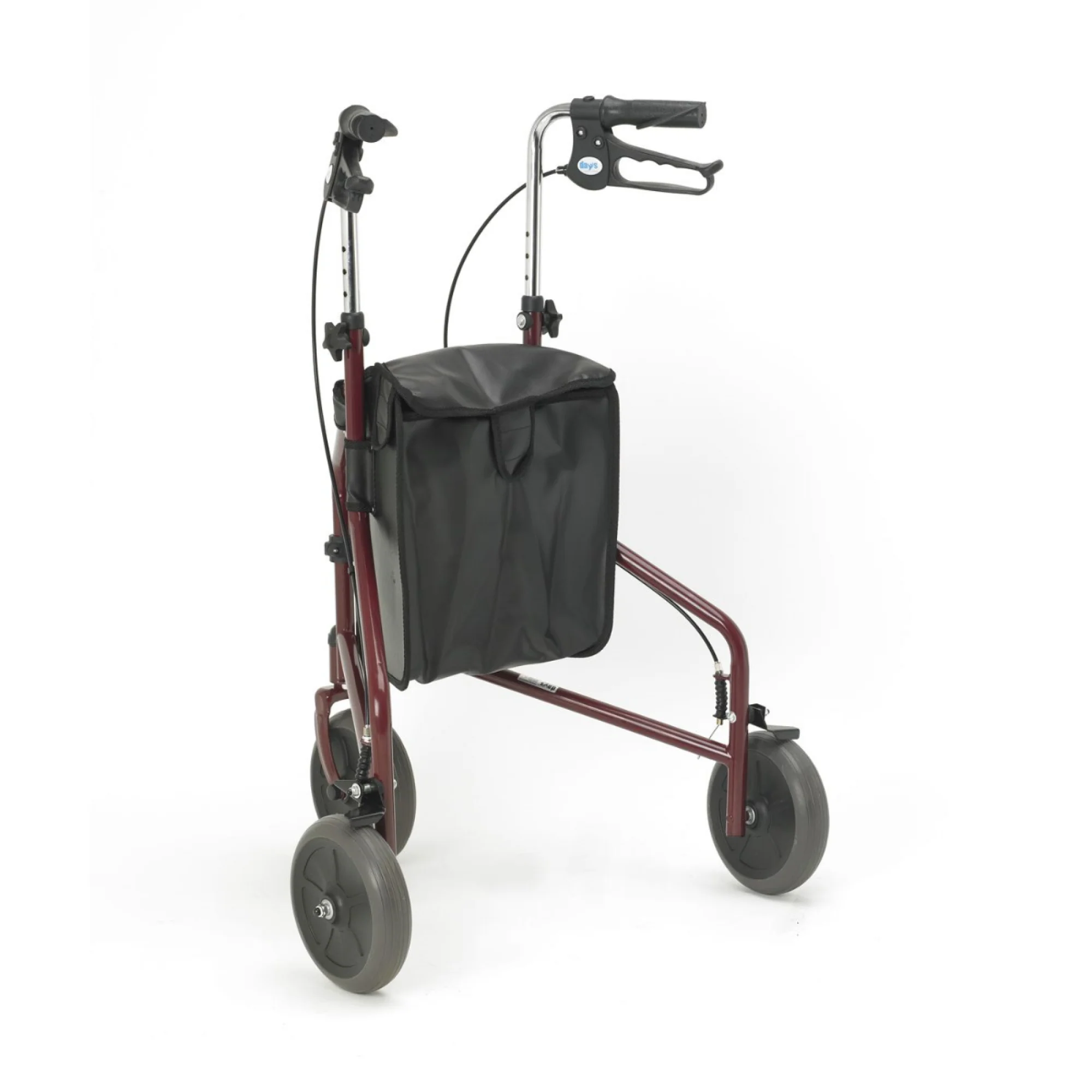 Days Steel Tri/Three Wheel Walker - Red - Image 3
