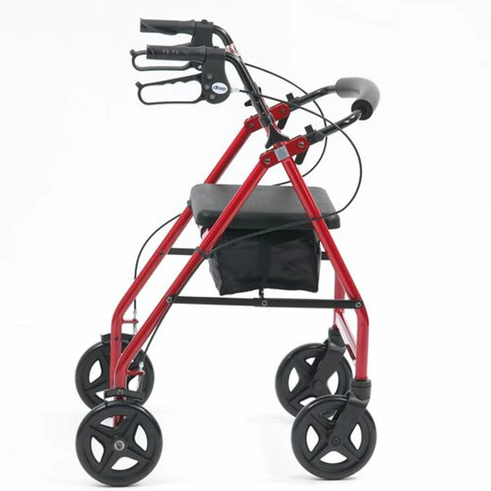 R8 Aluminium 4 Wheel Rollator/Walker with Underseat Bag - Image 3