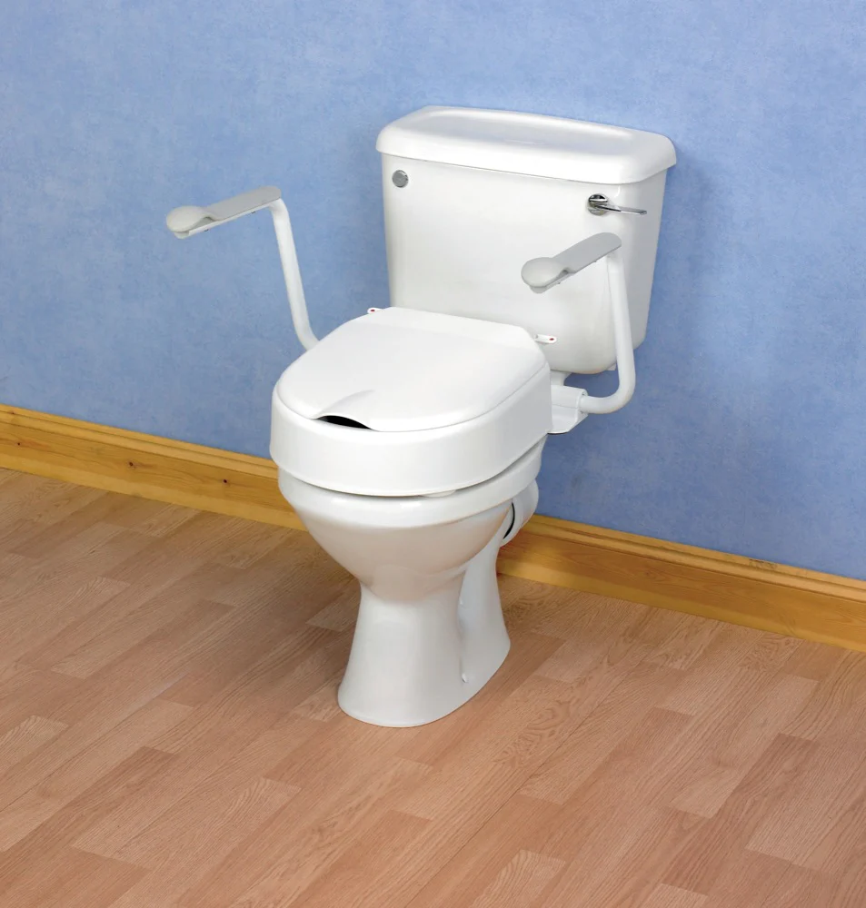 Etac Hi-Loo Fixed Raised Toilet Seat with or without arms - Image 3