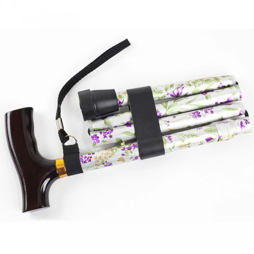 Folding Coloured Walking Stick - Image 5