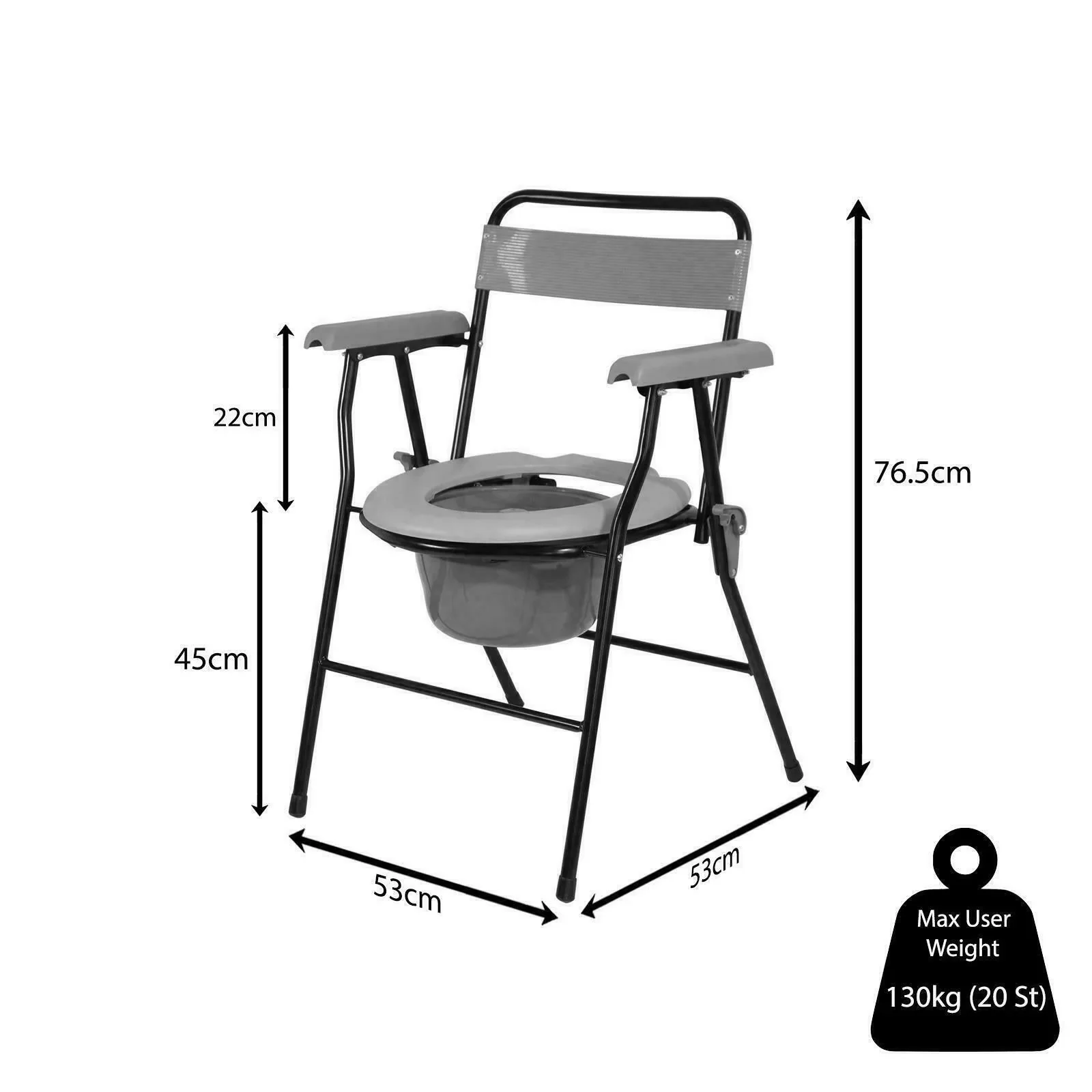 Folding Commode Chair - Image 5