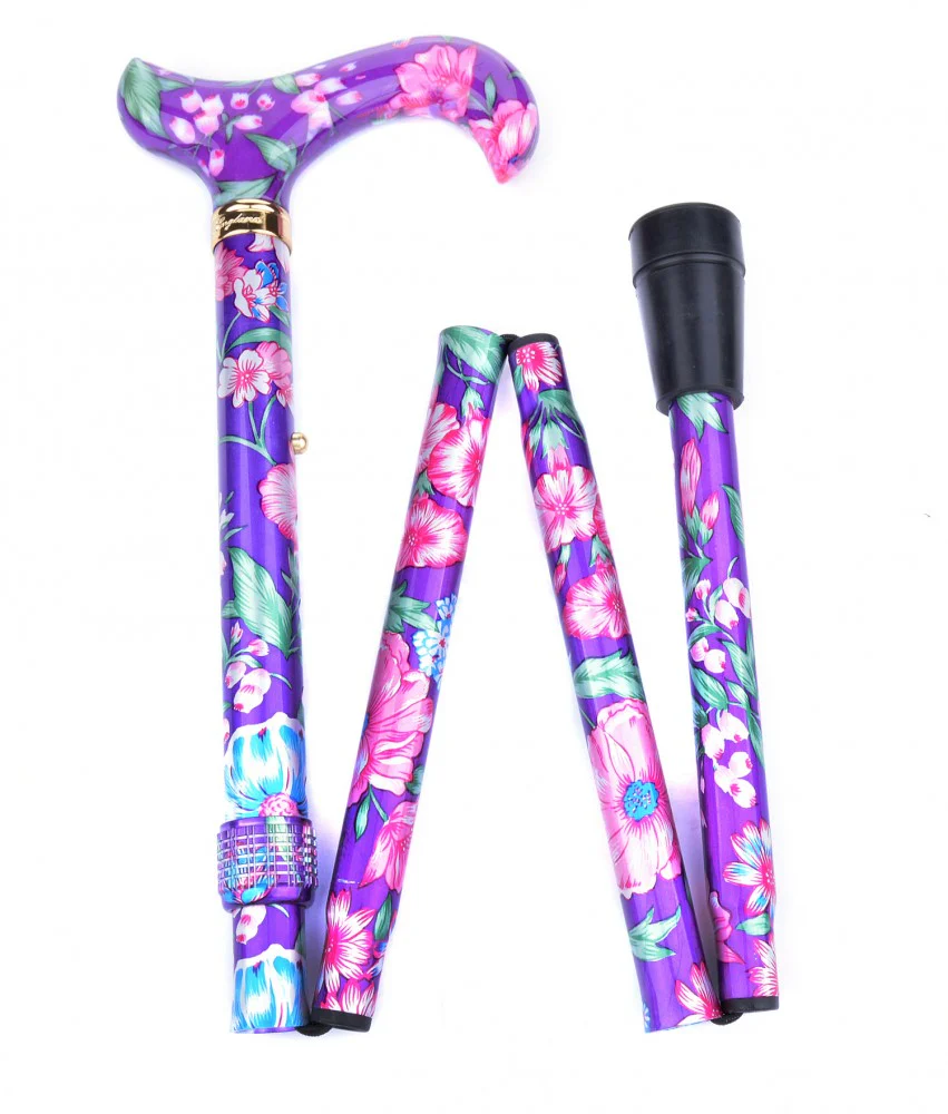 Classic Canes folding Elite adjustable height patterned walking sticks - Image 2