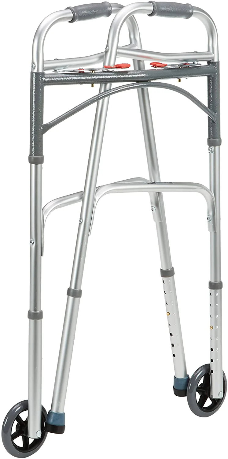 Folding Walking Zimmer Frame with Wheels - Image 3