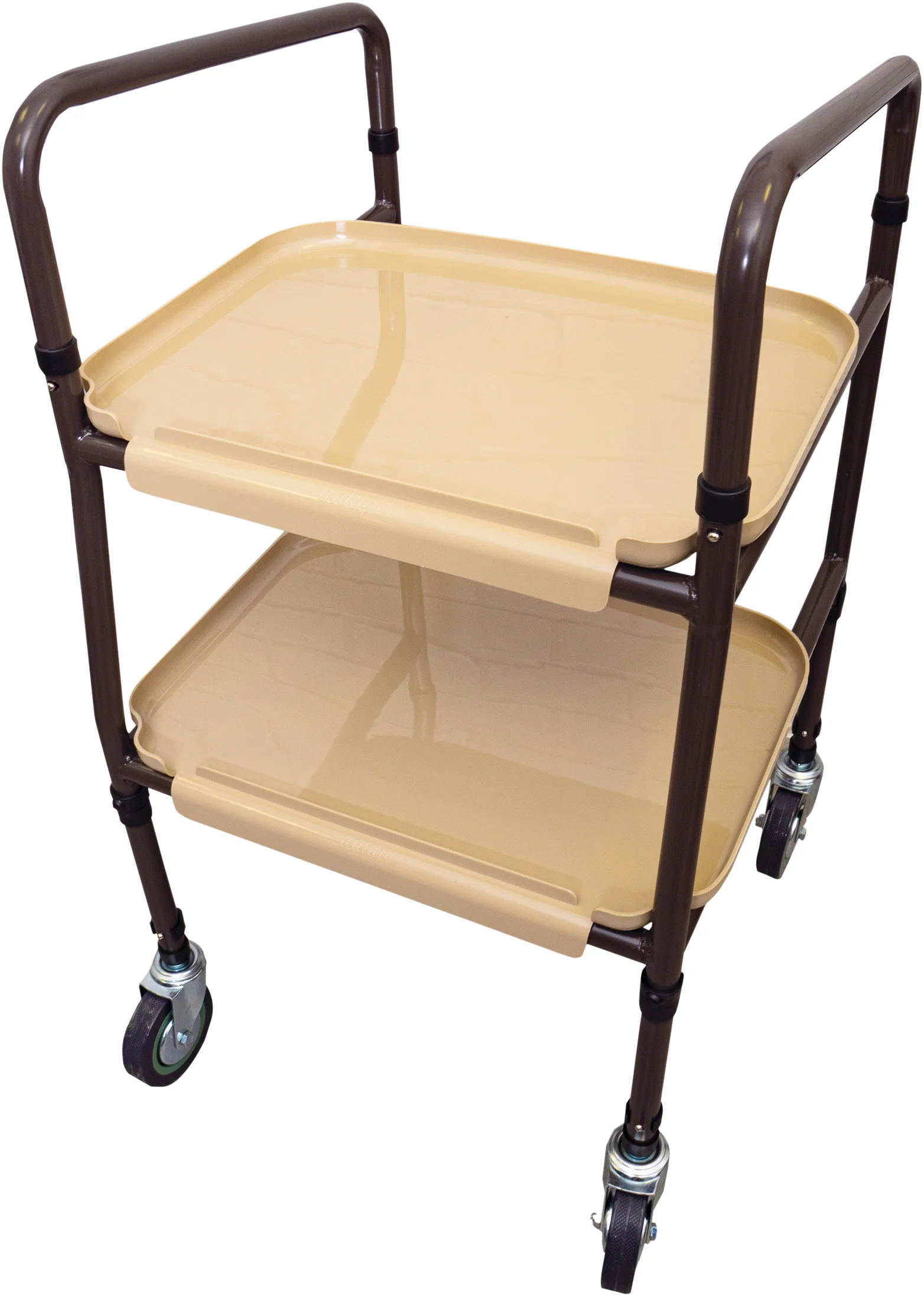 Height adjustable household trolley with two trays - Image 2