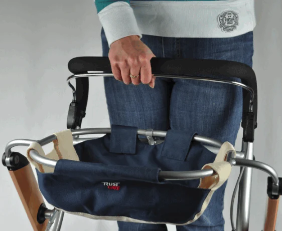 Lets Go Indoor Rollator/Walker Trolley - Beech & Silver - Image 2