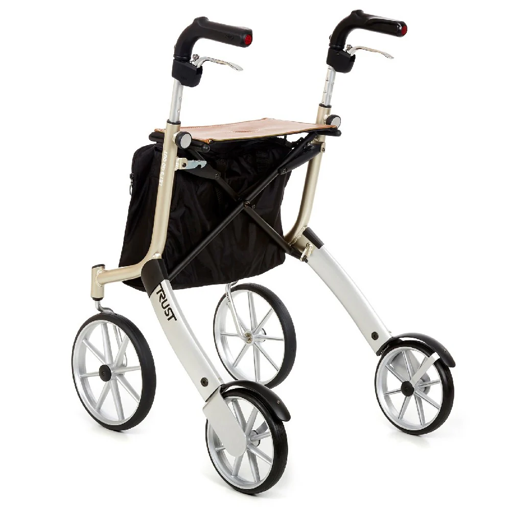 Lets Go Out Rollator/Walker - Beige & Silver - Image 3