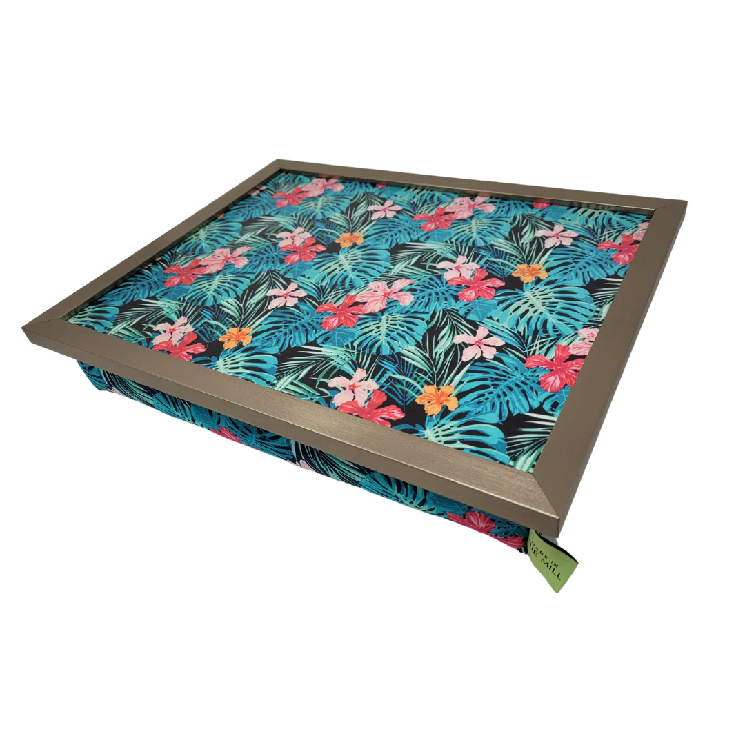 Luxury Tropical Palm Lap Tray With Bean Bag from Made in the Mill - Image 3