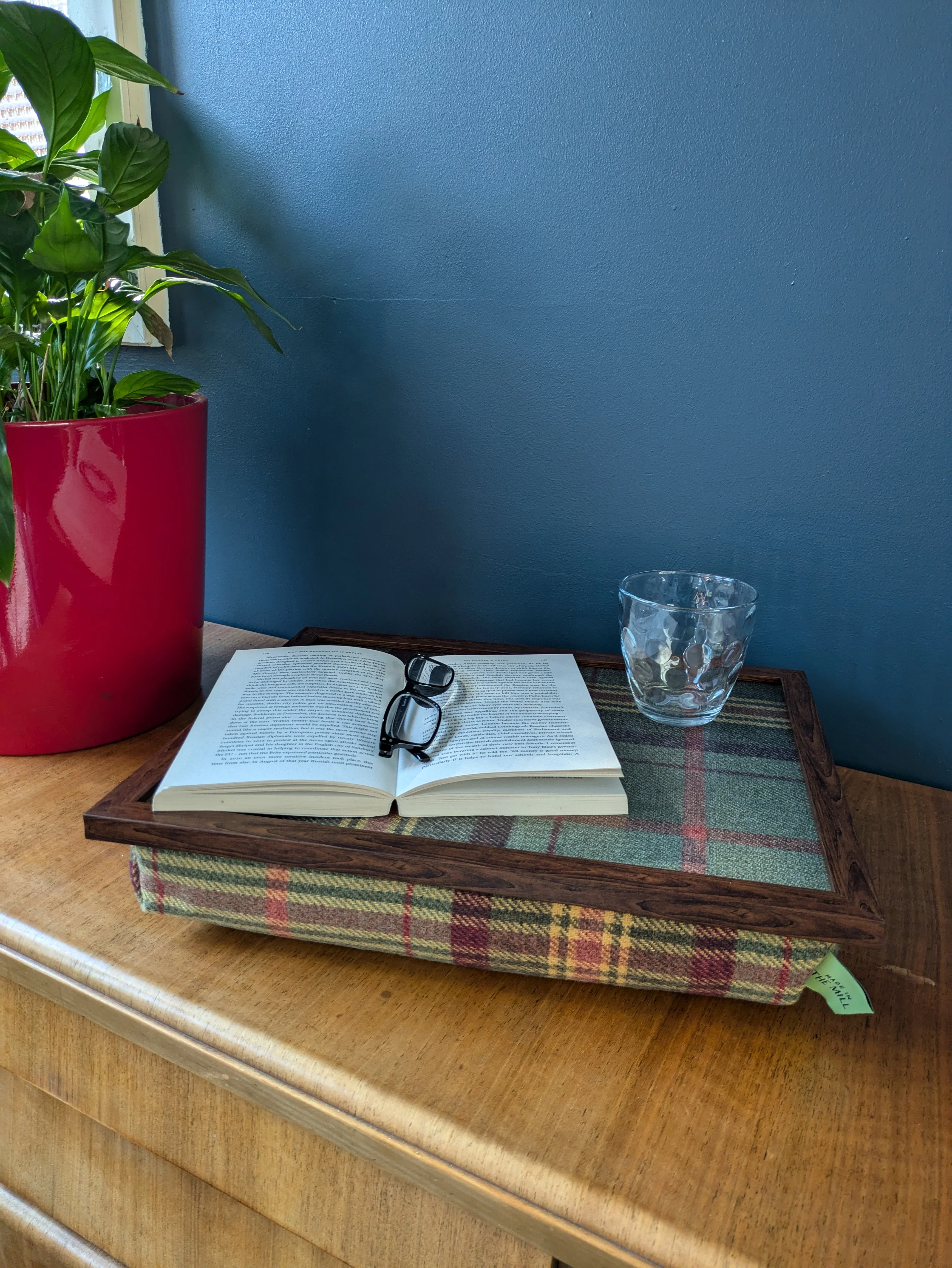 Luxury Brittany Tweed Lap Tray With Bean Bag from Made in the Mill - Image 3