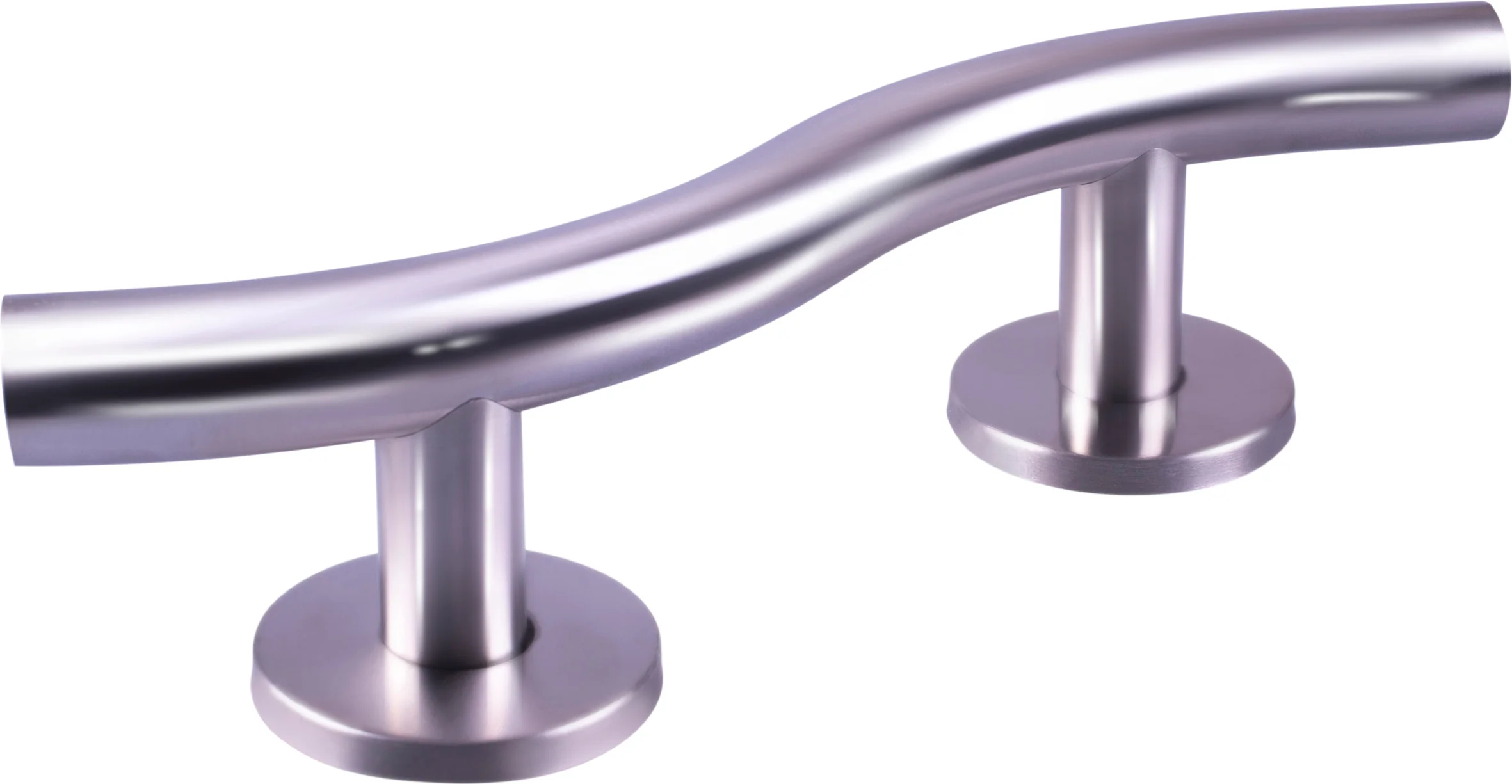 Luxury Curved Stainless Steel Grab Bar in a Polished Finish - 355mm - Image 2