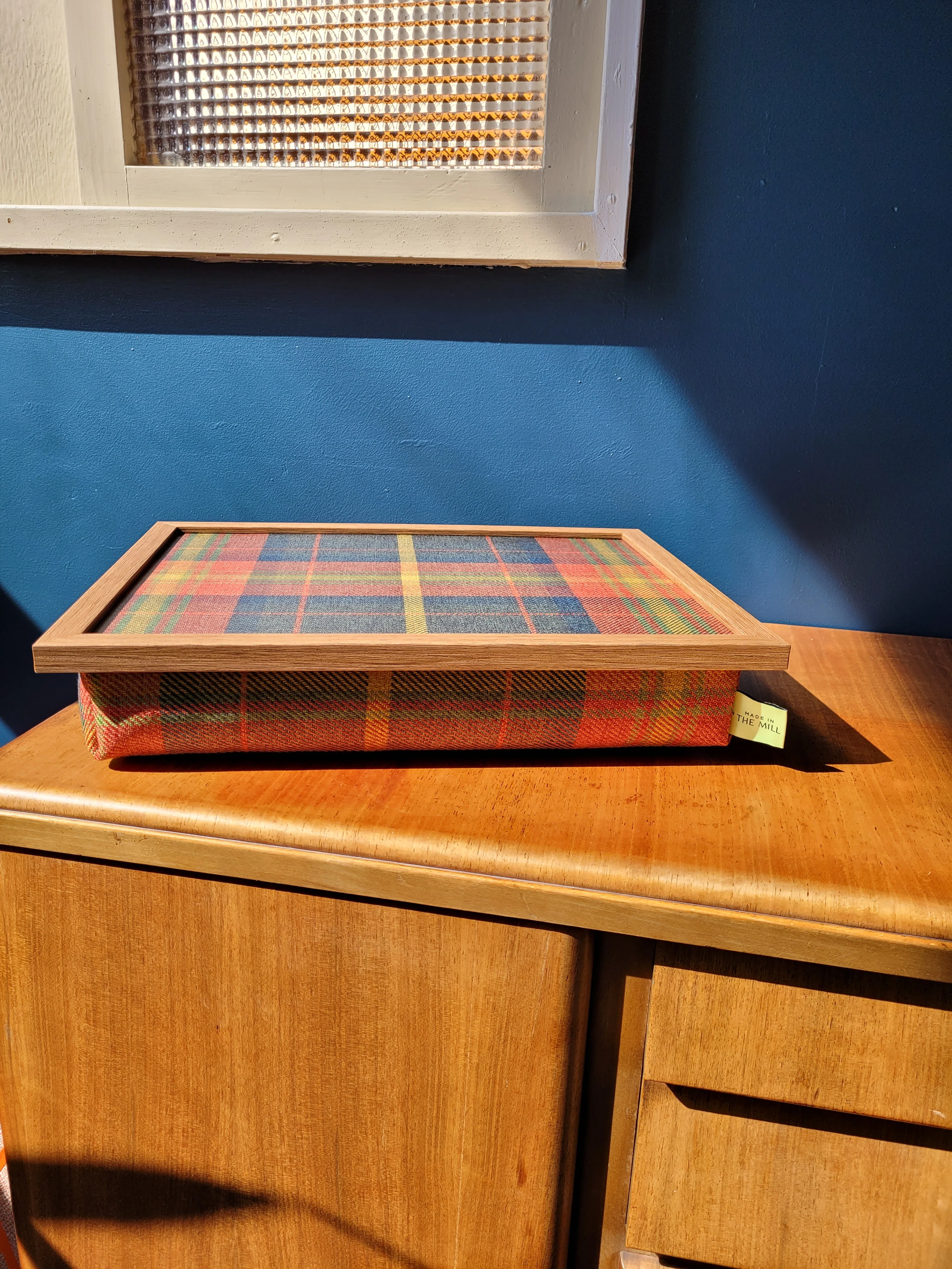 Luxury Dachshund Tartan Lap Tray With Bean Bag from Made in the Mill - Image 3