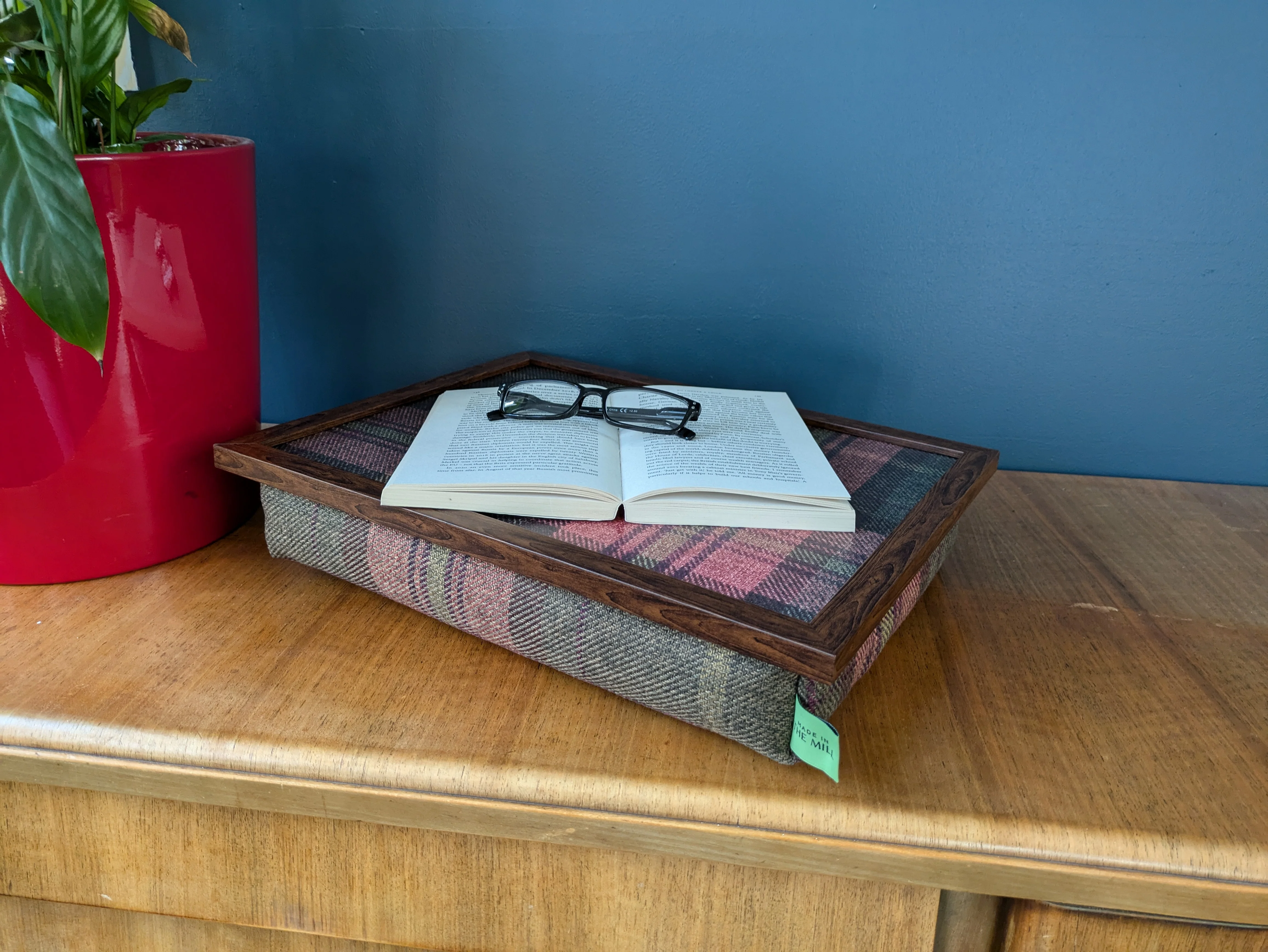Luxury Harrier Tweed Lap Tray With Bean Bag from Made in the Mill - Image 2