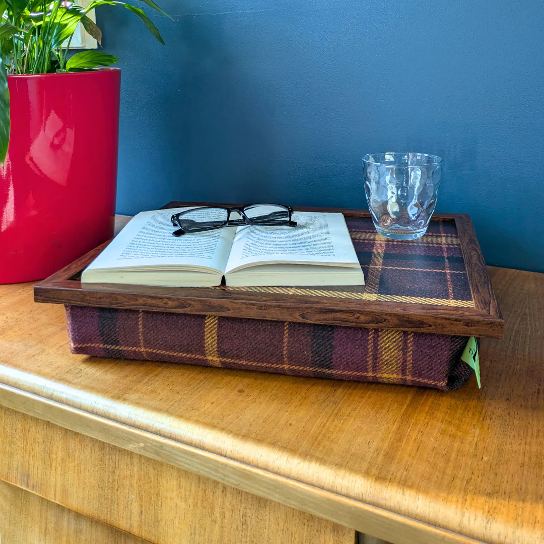 Luxury Papillion Tweed Lap Tray With Bean Bag from Made in the Mill - Image 2