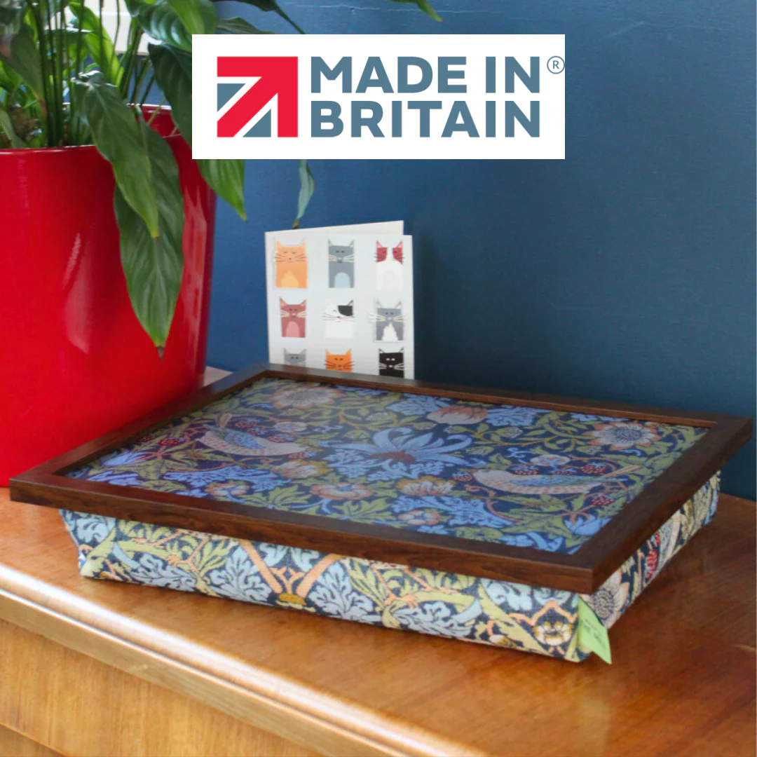 Luxury Strawberry Thief Lap Tray With Bean Bag from Made in the Mill
