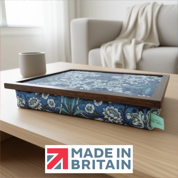 Luxury William Morris "Hyacinth" Lap Tray With Bean Bag from Made in the Mill - Image 2