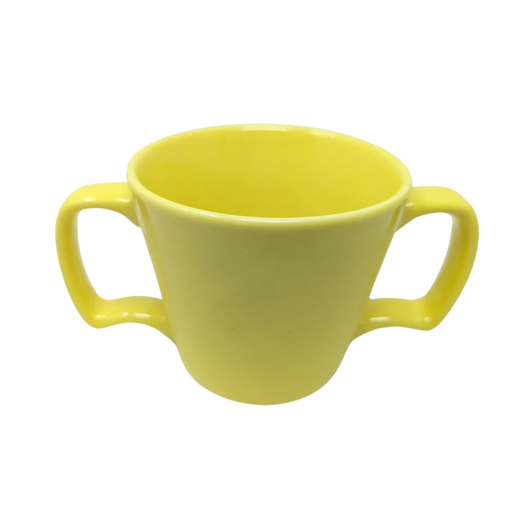 Olympia Heritage Double Handle 300ml Mug - Yellow - Image 2