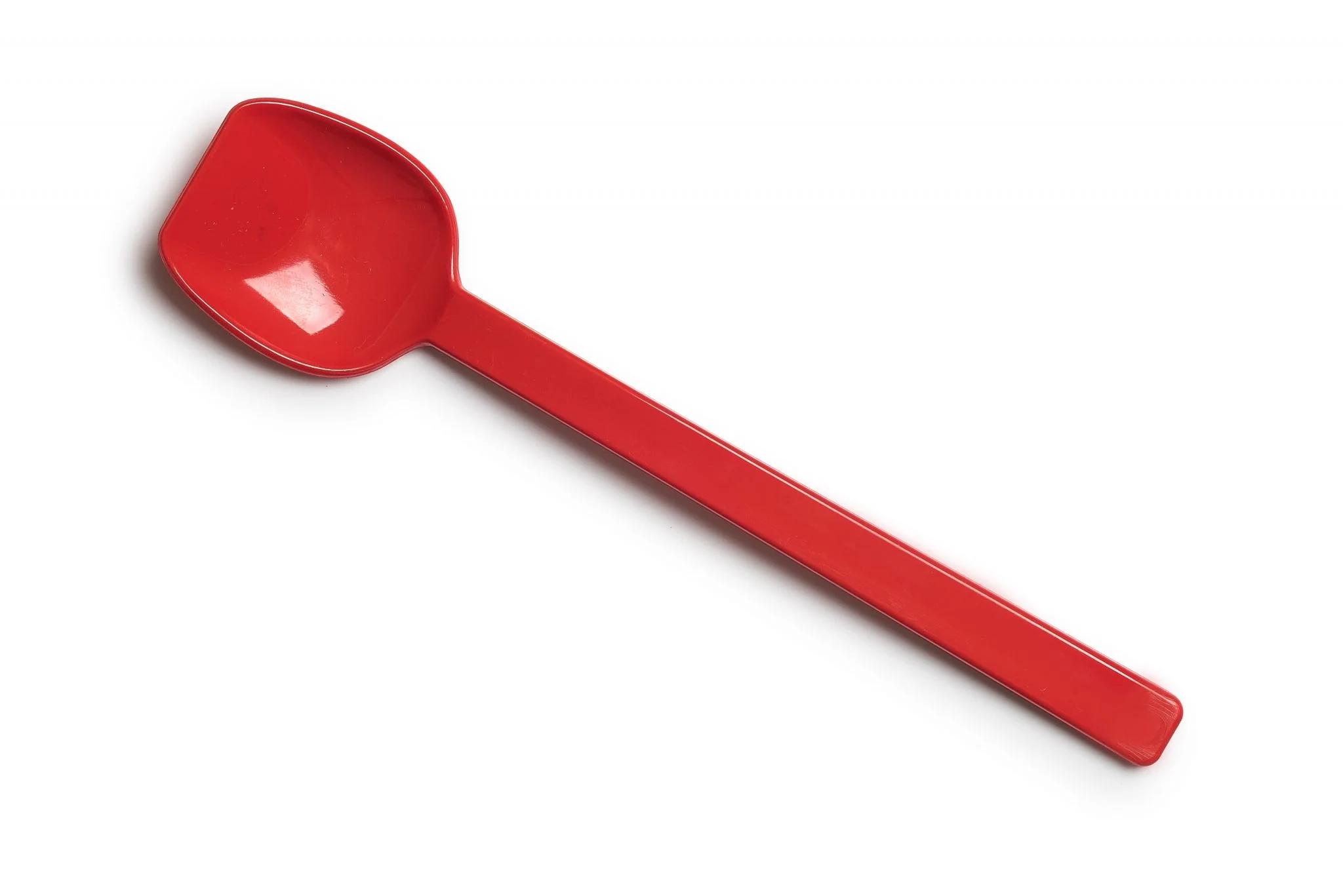 Polycarbonate Flat Edge Spoon Wide - Red or White