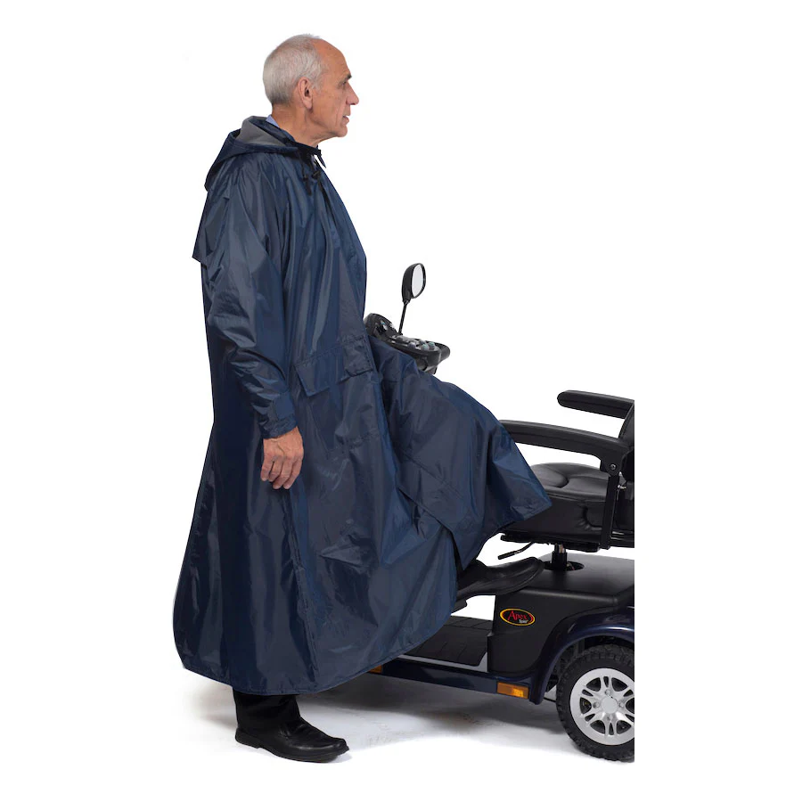 Simplantex Mobility Scooter Coat Navy Blue Size Small – Waterproof Warm Cosy - Image 2