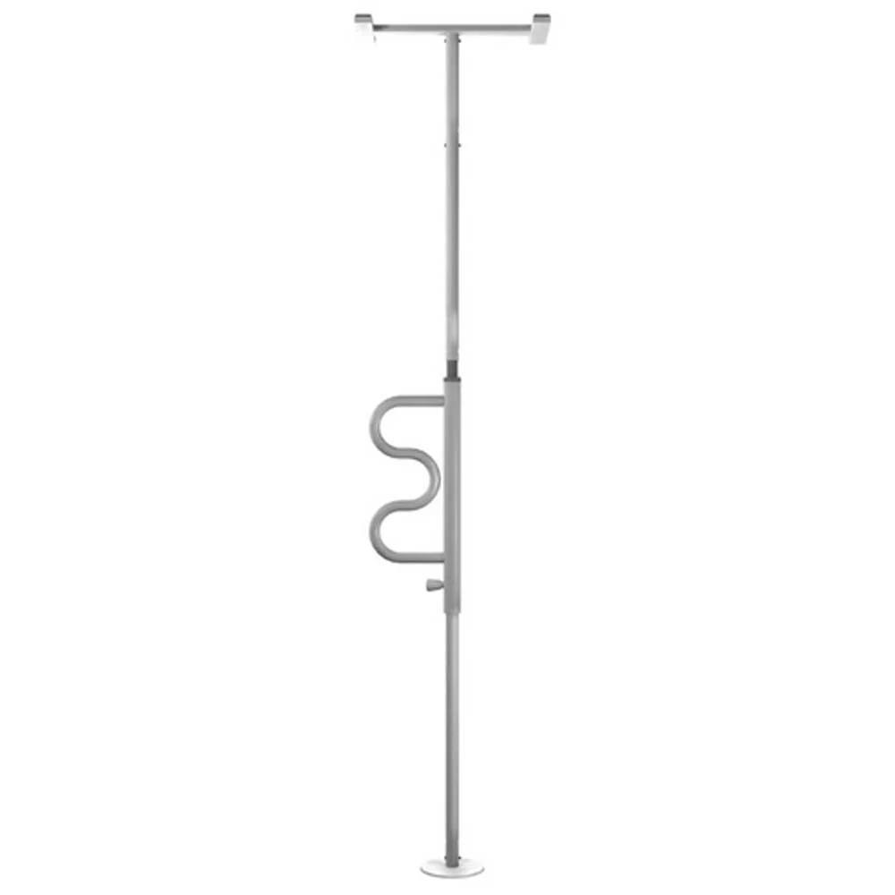 Floor to Ceiling Security Pole with Curved Grab Rail - Image 3