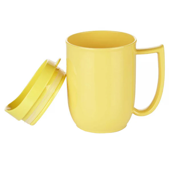 Dementia Friendly Unbreakable Mug with Feeder Lid - Various Colours - Image 3