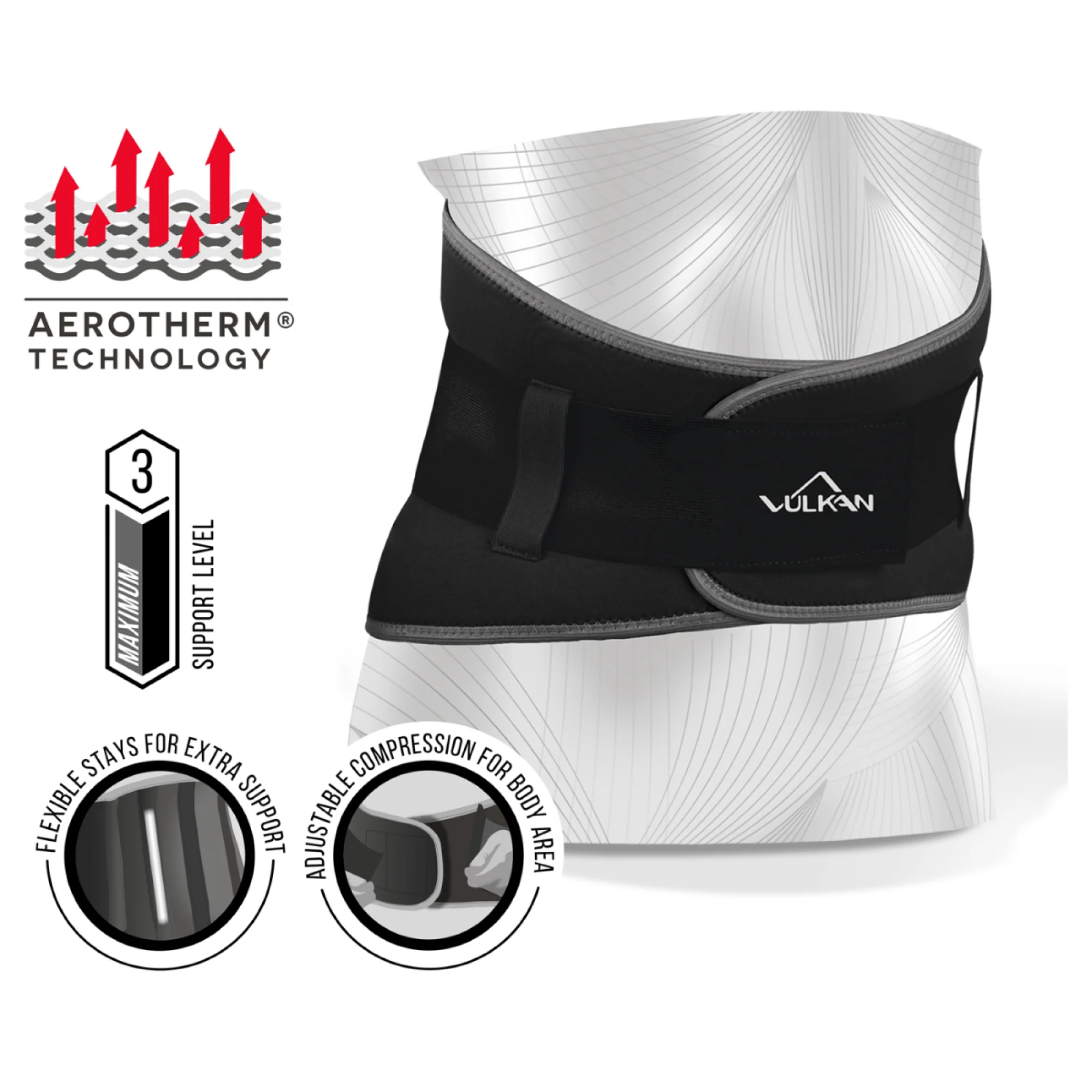Vulkan Classic Maximum Support Back Brace - Image 5