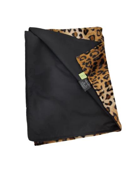 Water Resistant Cosy Fleece Blanket – Brown Leopard Print from Made in the Mill - Image 6