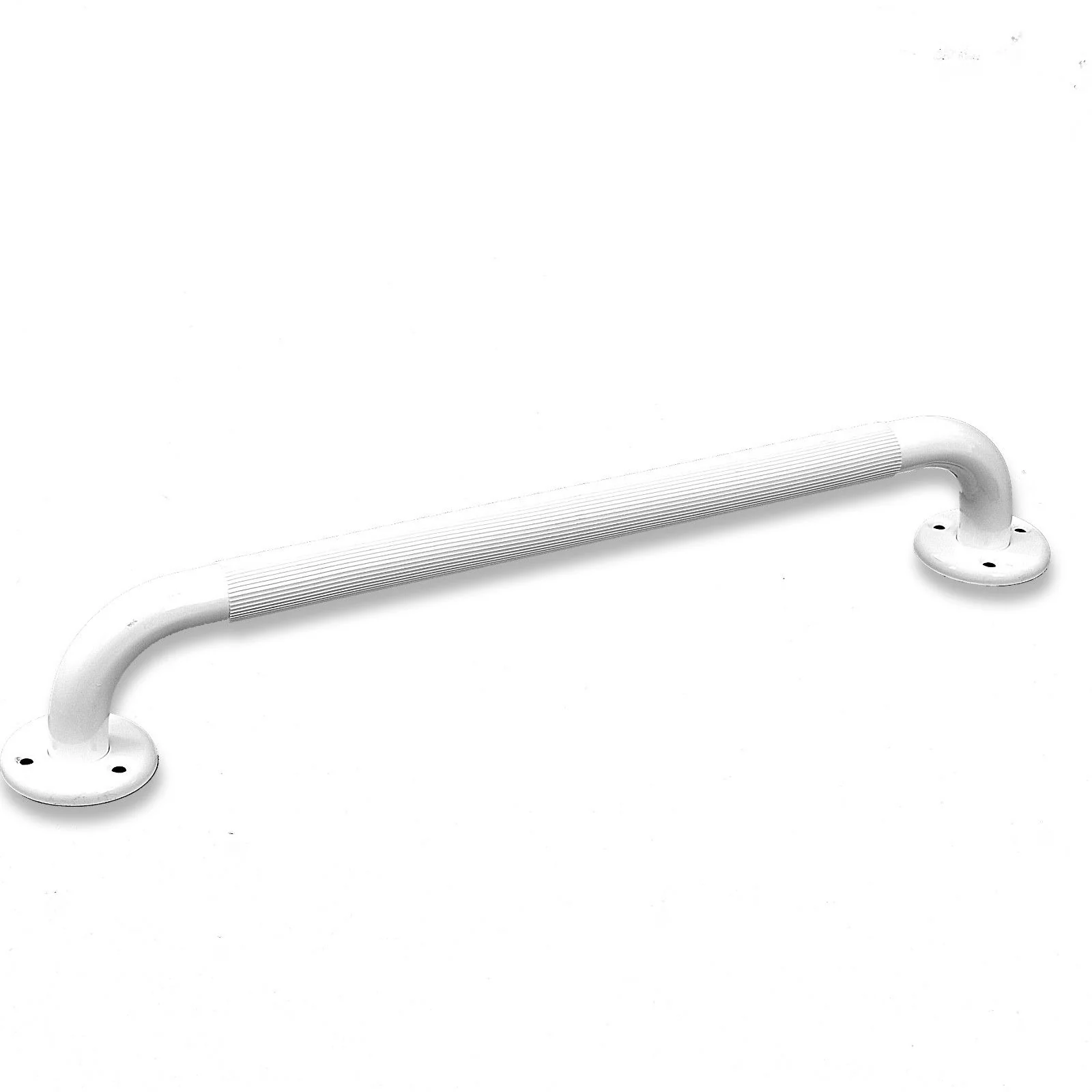 White Fluted Grab Bar - Mobility Straight Wall Bar - 17" (430mm)
